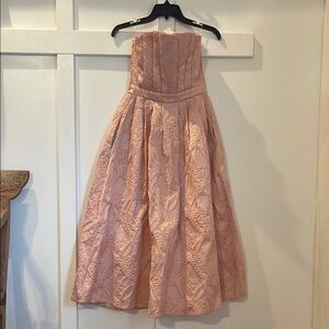 Elegant Strapless Pink Dress